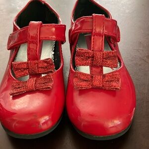 Girls  size 8 red dress shoes